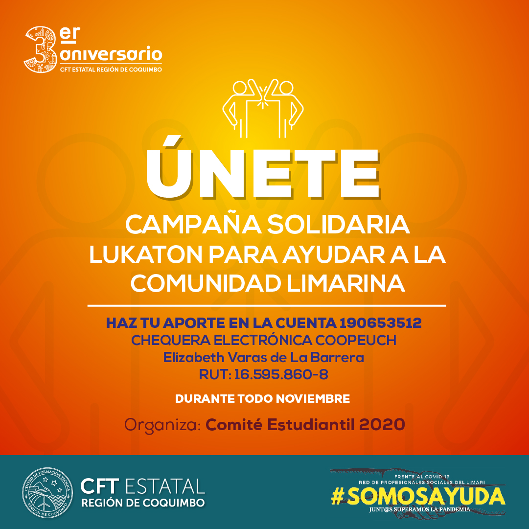 Estudiantes del CFT Estatal Coquimbo organizan campaña solidaria en ayuda a la comunidad limarina